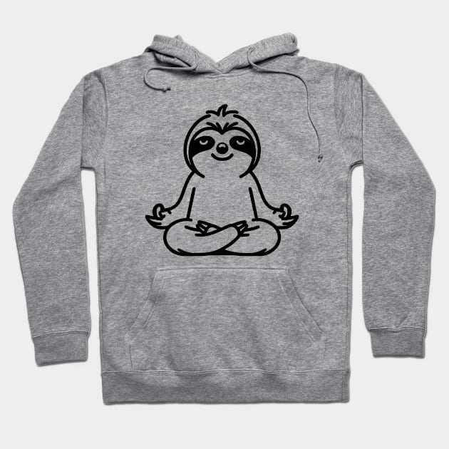 Sloth Meditating Hoodie by KayBee Gift Shop